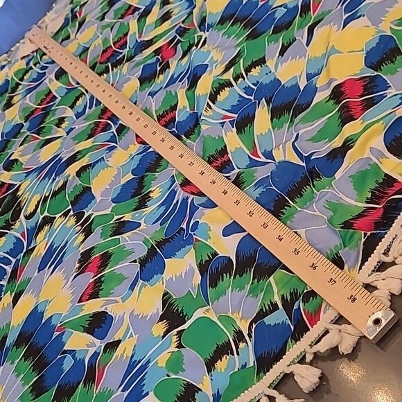 Magic sz M colorful A line dress with fringed bottom - Picture 4 of 9